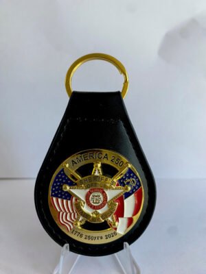 Leather Key Fob with 250th Anniversary GEORGIA Badge